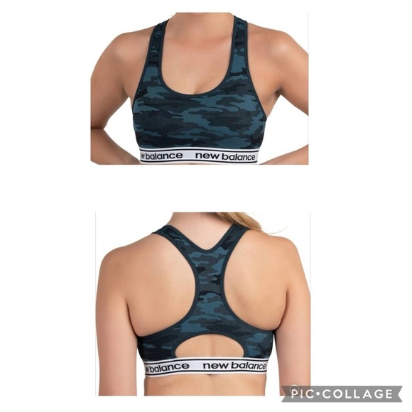 New Balance Other - New Balance Blue Camo Sports Bra New With Tags Size XL